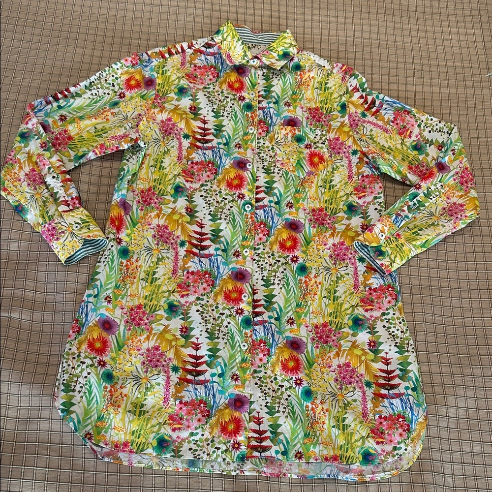 Laboratorio Capri Floral Long Sleeve Dress